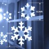 Itopfox Christmas Snowflake Icicle Lights 17.22ft 264 LED 22 Drops 8 Modes White Waterproof String for Curtain Eaves Window 1 Pack - 3 of 4