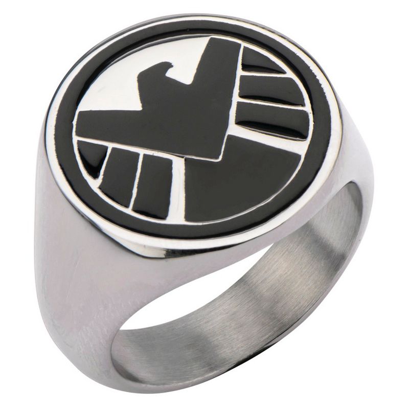 Men's Marvel&#174; Agents of S.H.I.E.L.D Stainless Steel Logo Ring, 1 of 4