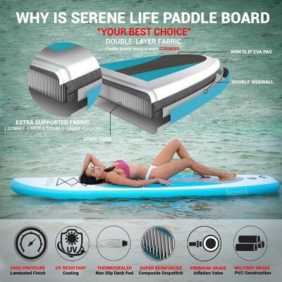 Marine Blue Inflatable Stand-Up Paddle Board with Accessories