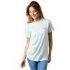 Hello Kitty Puff Print Character With Bow & Heart Women's Light Green Crew Neck Short Sleeve T-shirt - 2 of 4