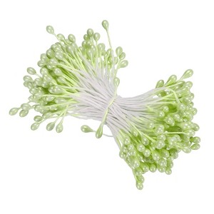 Unique Bargains DIY Craft Handmade Decorative Double Heads Artificial Flower Stamens 150 Pcs - 1 of 4