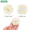Unique Bargains Mesh Fabric Rhinestone Pearl Chiffon Flowers 2.17 x 2.17 Inch - 3 of 4