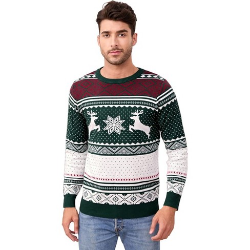 Family Christmas Sweater Crew Neck Reindeer Snowflakes Knitted Pullover For Women men kids Target