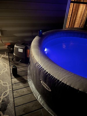 Intex PureSpa Plus 6 Person Portable Durable Inflatable Hot Tub Bubble Jet  Spa with Tablet and Mobile Phone Tray Accessory, Cobalt Blue