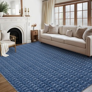 Modern Braided Solid Area Rug Machine Washable Rug - 1 of 4