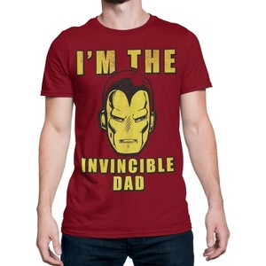 Mens Iron Man I'm The Invincible Dad T-Shirt - Small - 1 of 4