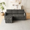 TiramisuBest 85 Inches Corduroy Sofa Bed, Modular Sectional Sofa with Storage, Sideboard Buffet Style Design for Living Room - 2 of 4