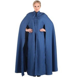 HalloweenCostumes.com Handmaid's Tale Adult Wives of Gilead Costume Womens, Dark Blue Modest Cloaked Halloween Outfit, Historic Outfit - 1 of 4