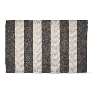 tagltd Harvey Stripe  Plastic Woven Rug, Indoor Mat, 24L x 36W Inches. - 1 of 1