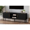 74.90" TV Stand with Vertical Striped Doors, Sideboard Cabinet with Solid Wood Legs, Sliding Door Design, and Versatile Functionality - 4 of 4