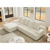 TiramisuBest 110.25"x67" Modern Upholstered L-Shaped Sofa, Modular Compressed Velvet Couch, Space-Saving Sofa for Living & Bedroom, Black - 3 of 4