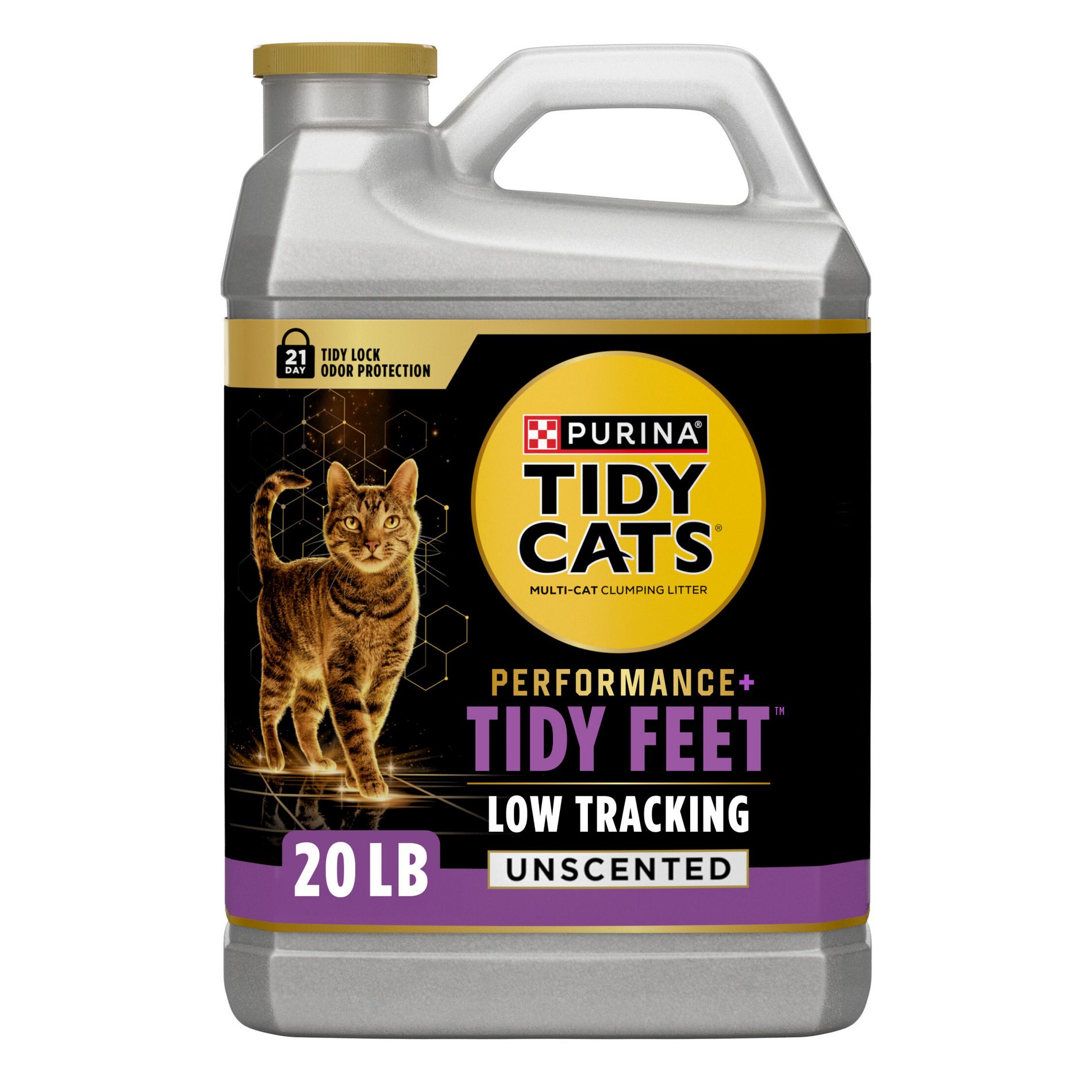 Tidy Cats Clumping Unscented Low Dust Cat Litter - 20lbs: Clay, Odor Control, Multiple Pets