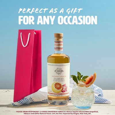 21 Seeds Grapefruit Hibiscus Infused Blanco Tequila - 750ml Bottle