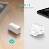 BRINJOY 4-Pack 20W Dual Port Wall Charger - USB C & A Fast Charging Block, White - 4 of 4