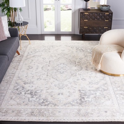 Handmade Gray Wool and Viscose Tufted Area Rug