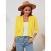 Coolmee Women's 3/4 Sleeve Cropped Cardigan Knit Sweaters Lightweight Open Front Shrug Bolero - 4 of 4