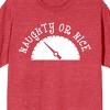 Team Naughty Naughty Or Nice Speedometer Crew Neck Short Sleeve Red Heather Adult T-shirt - 2 of 3