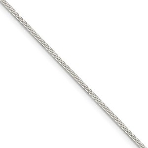 Black Bow Jewelry 1.5mm Sterling Silver, Round Solid Snake Chain Necklace - 1 of 4