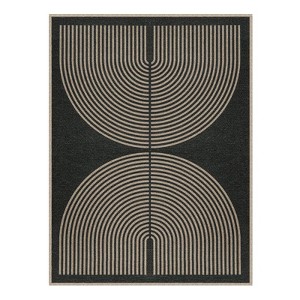 Lahome Modern Rainbow Jute Washable Outdoor Area Rug-Soft, Durable Carpet for Patio, Garden, or Balcony - 1 of 4