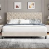 Twin Bed Frame with Upholstered Headboard, Platform Bed, Wood Slats Support, Noise Free, No Box Spring Needed, Gray, Easy Assembly - 2 of 4