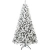 Artificial 4ft Flocked Christmas Tree with 233 PVC Branch Tips, Round head, Foldable Base for Indoor Holiday Decorating - 3 of 4