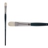 Creative Mark Imperial Professional Chungking Hog Bristle Brush - Filbert , Handmade Long Handle Oil Paint Brushes for Artists, Nickel-Plated Brass - 2 of 4