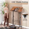 COMHOMA Small Standing Desk, Adjustable Height & Tiltable Tabletop, Mobile Stand Up Desk for Home Office Work and Walking Pad Treadmill - 2 of 4
