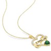 EVERLY JEWELRY | Yellow Plated Sterling Silver 2 1/2 CT TGW Green and White Cubic Zirconia Infinity Heart Pendant with Chain, 18 inc - 4 of 4