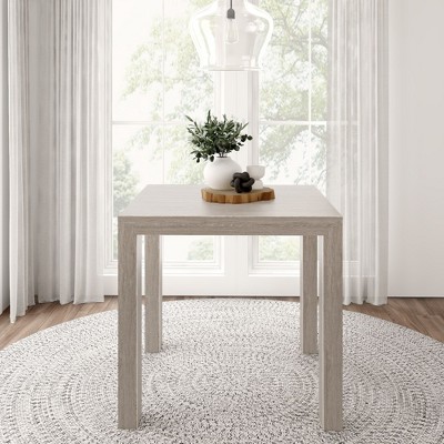 Seashell Wirebrush Solid Pine Wood Square Counter Height Table