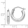 Black Bow Jewelry 3mm, Sterling Silver, Classic Round Hoop Earrings - 16mm (5/8 Inch) - 4 of 4