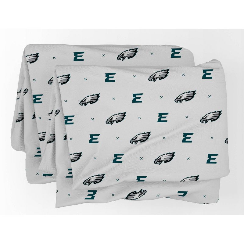 NFL Philadelphia Eagles Small X Queen Sheet Set - 3pc, 2 of 4