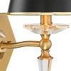 Vienna Full Spectrum Manhattan Modern Wall Light Sconces Set of 2 Burnished Brass Hardwire 6" Fixture Black Paper for Living Room - 3 of 4