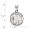 Black Bow Jewelry 14k White Gold North Carolina Tar Heels NCAA Medium Pendant - 2 of 3