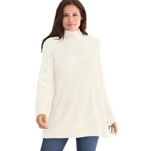 Woman Within Women's Plus Size Pullover Shaker Swing - 1 of 4