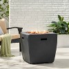 Holmwood Outdoor 40000 BTU Light Weight Concrete Square Fire Pit Dark Gray - Christopher Knight Home - 3 of 4