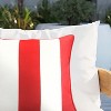 Outdoor Decor by Commonwealth Printed Stripe Outdoor Pillow Cover 18" x 18" Red (Cover Only) - 3 of 4