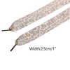 INSPIRE CHIC Leopard Ribbon Pattern Flat Wide Lace Shoelaces for Sneakers 1 Pair - 3 of 4