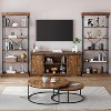 6 Tier Wooden Industrial Bookshelf,Open Shelf with Metal Frame,Large Grey Display Shelf for Bedroom,Living Room,Office - 3 of 4