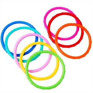 Joyfy 8 Pcs Diving Pool Toys, Colorful Dive Circles Swimming Pool Rings for Kids Underwater Adventures Swimming Diving Toy Summer Swim Water Fun Games - 1 of 4