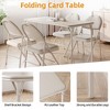 Folding Table, Portable Folding Card Rectangle Table with Sturdy Metal Frame - 4 of 4