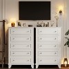 5 Drawer Dresser for Bedroom, 48" Tall Wood Chests of Drawers, Modern Dresser Chest Organizer with Metal Handles for Living Room, Hallway, White - 3 of 4