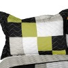 Slickblue Full/Queen Quilt Set, 100% TC Fabric Vermicelli Quilted Patchwork, Reversible, Multi Design & Color, 3pc - 3 of 4
