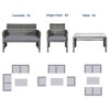 Tangkula Set of 4 Patio Wicker Conversation Furniture Set Sofa & Table Set w/4 Seats Outdoor Rattan Sofa Set Mix grey - 3 of 4
