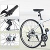 Infurnic 7-Speed Hybrid Bike Double Disc Brakes Perfect for Men Women for City Streets Paths, White, 27.1"*41.7"*70.8" - 3 of 4