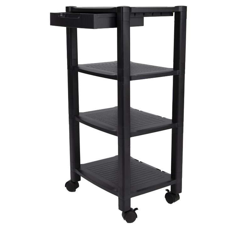 Mind Reader 4-Shelf Printer Cart Stand with Wheels and Drawer 40 lb. Capacity, 2 of 6