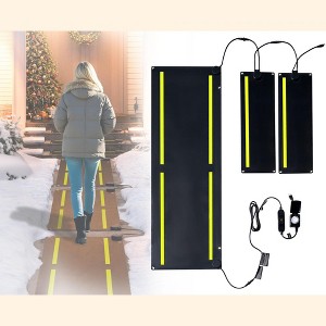 AMERLIFE 2pcs 10x30 & 1pc 20x60 Heated Non-Slip Snow Melting Mat, Timer, Waterproof Cord, Leak Protection - 1 of 4