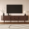 TIRAMISUBEST Mid Century TV Stand 70.8 inch Media Console 2 Drawers Cable Management Solid Wood Legs Storage Living Room Bedroom Home - 2 of 4