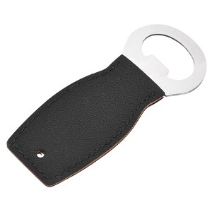 Unique Bargains Stainless Steel Portable Beer Soda Bottle Opener with Leather Handle for Bar Party - 1 of 4