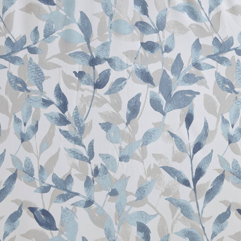 Leisha Botanical Printed Shower Curtain Blue, 4 of 5