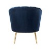 31" Colla Accent Chair Midnight Blue Velvet/Gold Finish - Acme Furniture - 3 of 4